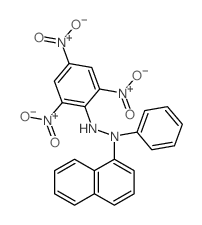 1-naphthalen-1-yl-1-phenyl-2-(2,4,6-trinitrophenyl)hydrazine Structure