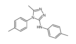 5-methyl-N,4-bis(4-methylphenyl)-1,2,4-triazol-3-amine结构式