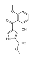 4-(2-Hydroxy-4-methoxy-benzoyl)-2-methoxycarbonyl-pyrrol结构式