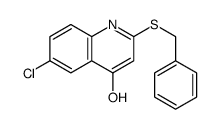 2-benzylsulfanyl-6-chloro-1H-quinolin-4-one结构式
