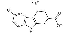 6-chloro-1,2,3,4-tetrahydrocarbazole-2-carboxylic acid sodium salt Structure