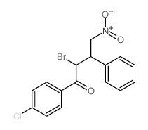 2-bromo-1-(4-chlorophenyl)-4-nitro-3-phenyl-butan-1-one Structure