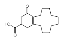 4-Oxo-1,2,3,4,5,6,7,8,9,10,11,12,13,14-tetradecahydro-benzocyclododecene-2-carboxylic acid Structure