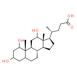 (5b)-1,3,12-trihydroxy-Cholan-24-oic acid structure