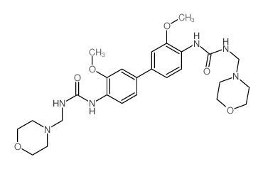 3-[2-methoxy-4-[3-methoxy-4-(morpholin-4-ylmethylcarbamoylamino)phenyl]phenyl]-1-(morpholin-4-ylmethyl)urea结构式