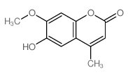 6-Hydroxy-7-methoxy-4-methyl-2H-chromen-2-one结构式