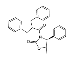 (S)-3-(2'-benzyl-3'-phenylpropionyl)-4-phenyl-5,5-dimethyloxazolidin-2-one结构式