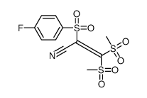 2-(4-fluorophenyl)sulfonyl-3,3-bis(methylsulfonyl)prop-2-enenitrile结构式