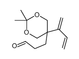 3-(5-buta-1,3-dien-2-yl-2,2-dimethyl-1,3-dioxan-5-yl)propanal结构式