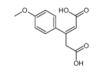 3-(4-methoxyphenyl)pent-2-enedioic acid结构式