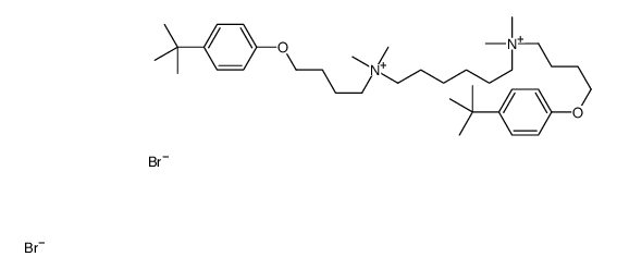 4-(4-tert-butylphenoxy)butyl-[6-[4-(4-tert-butylphenoxy)butyl-dimethylazaniumyl]hexyl]-dimethylazanium,dibromide结构式