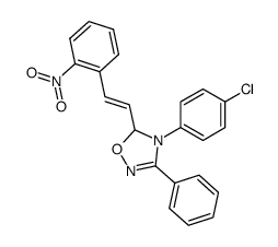 4-(4-chloro-phenyl)-5-(2-nitro-styryl)-3-phenyl-4,5-dihydro-[1,2,4]oxadiazole Structure