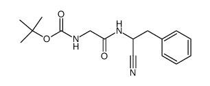 tert-butyl (2-((1-cyano-2-phenylethyl)amino)-2-oxoethyl)carbamate结构式