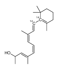 (3E,5E,7E,9E)-4,8-dimethyl-10-(2,6,6-trimethylcyclohexen-1-yl)deca-3,5,7,9-tetraen-2-ol结构式