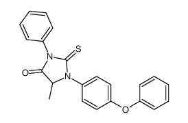 5-methyl-1-(4-phenoxyphenyl)-3-phenyl-2-sulfanylideneimidazolidin-4-one Structure