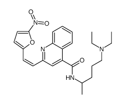 N-(5-(二乙基氨基)戊-2-基)-2-(2-(5-硝基呋喃-2-基)乙烯基)喹啉-4-甲酰胺图片