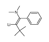 (E)-(1-(dimethylamino)-3,3-dimethyl-1-phenylbut-1-en-2-yl)lithium结构式