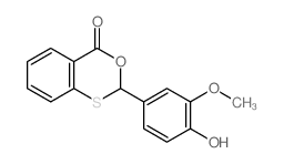 4H-3,1-Benzoxathiin-4-one,2-(4-hydroxy-3-methoxyphenyl)-结构式