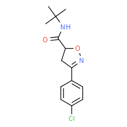 N-(tert-butyl)-3-(4-chlorophenyl)-4,5-dihydro-5-isoxazolecarboxamide Structure