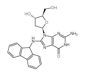 2′-脱氧-8-(9H-芴-2-基氨基)-鸟苷结构式