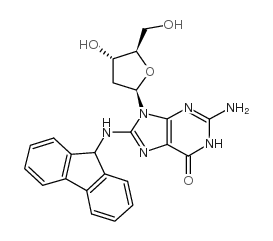 2'-DEOXY-8-(9H-FLUOREN-2-YLAMINO)-GUANOSINE Structure