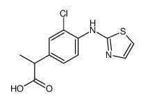 2-[3-chloro-4-(N-thiazol-2-ylamino)phenyl]propionic acid结构式