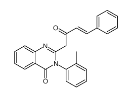 3-(2-methylphenyl)-2-[(E)-2-oxo-4-phenylbut-3-enyl]quinazolin-4-one结构式