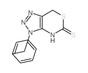 9-benzyl-4-thia-2,7,8,9-tetrazabicyclo[4.3.0]nona-1,6-diene-3-thione结构式