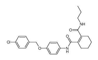 Cyclohex-1-ene-1,2-dicarboxylic acid 1-{[4-(4-chloro-benzyloxy)-phenyl]-amide} 2-propylamide结构式