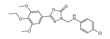 3-[(4-chloroanilino)methyl]-5-(4-ethoxy-3,5-dimethoxyphenyl)-1,3,4-oxadiazol-2-one结构式