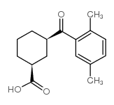 cis-3-(2,5-dimethylbenzoyl)cyclohexane-1-carboxylic acid structure