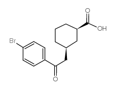cis-3-[2-(4-bromophenyl)-2-oxoethyl]cyclohexane-1-carboxylic acid Structure