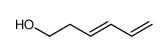 (E)-hexa-3,5-dien-1-ol structure