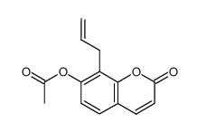 7-acetoxy-8-allylcoumarin Structure