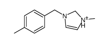 1-methyl-3-[(4-methylphenyl)methyl]-1,2-dihydroimidazol-1-ium结构式