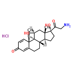 21-Amino-11,17-dihydroxy-(11b)-pregna-1,4-diene-3,20-dione hydrochloride structure