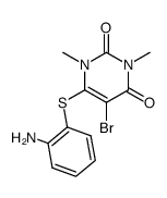 6-(2-Amino-phenylsulfanyl)-5-bromo-1,3-dimethyl-1H-pyrimidine-2,4-dione Structure