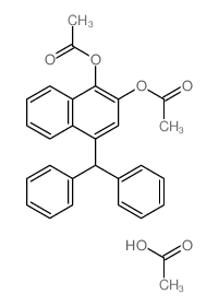 acetic acid; (2-acetyloxy-4-benzhydryl-naphthalen-1-yl) acetate结构式