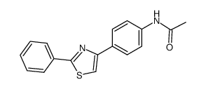 N-(4-(2-phenylthiazol-4-yl)phenyl)acetamide Structure