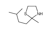 2-methyl-2-(3-methylbutyl)-1,3-thiazolidine结构式