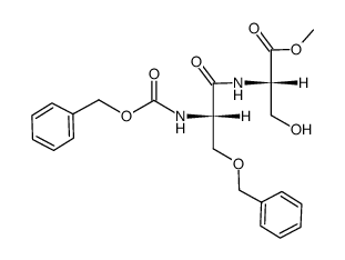 (S)-methyl 2-((S)-3-(benzyloxy)-2-(benzyloxycarbonylamino)propanamido)-3-hydroxypropanoate结构式