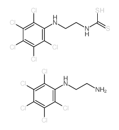 [2-[(2,3,4,5,6-pentachlorophenyl)amino]ethylamino]methanedithioic acid; N-(2,3,4,5,6-pentachlorophenyl)ethane-1,2-diamine Structure