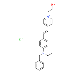 4-[2-[4-[benzyl(ethyl)amino]phenyl]vinyl]-1-(2-hydroxyethyl)pyridinium chloride structure