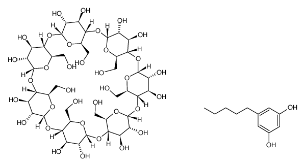5-pentyl-1,3-benzenediol/β-cyclodextrin complex Structure