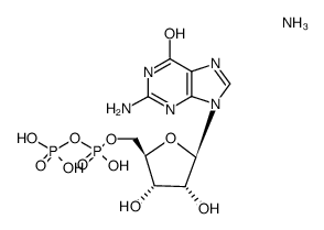 鸟苷5'-二磷酸三铵盐结构式