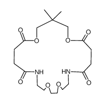 1,5,13,16-tetraoxa-10,19-diaza-6,9,20,23-cyclotricosanetetrone Structure