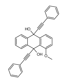 1-methoxy-9,10-bis(phenylethynyl)-9,10-dihydroanthracene-9,10-diol Structure