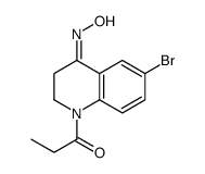 4(1H)-Quinolinone, 6-bromo-2,3-dihydro-1-(1-oxopropyl)-, 4-oxime structure