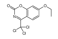 7-ethoxy-4-(trichloromethyl)-1,3-benzoxazin-2-one结构式
