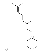 1-(3,7-dimethyloct-6-en-1-ylidene)piperidin-1-ium chloride结构式
